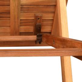 Șezlonguri cu masă, 2 buc., lemn masiv de acacia, 9 image