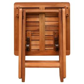 Șezlonguri cu masă, 2 buc., lemn masiv de acacia, 8 image
