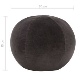 Taburet puf, antracit, 50 x 35 cm, catifea, 3 image