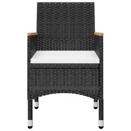 Set mobilier de grădină, 5 piese, negru, 7 image