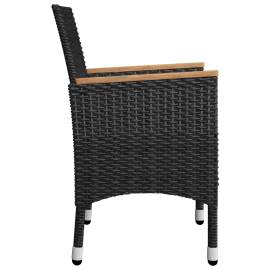 Set mobilier de grădină, 5 piese, negru, 8 image