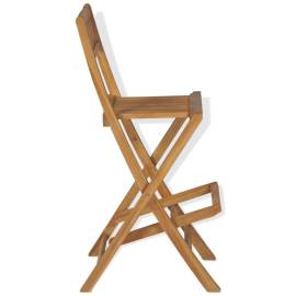 Set de bar cu scaune pliabile, 3 piese, lemn masiv de tec, 10 image