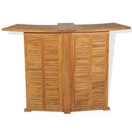 Set de bar cu scaune pliabile, 3 piese, lemn masiv de tec, 6 image