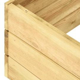 Șezlong, lemn de pin tratat verde, 6 image