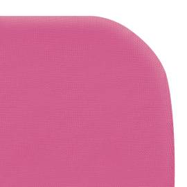 Șezlonguri pliabile, 2 buc., roz, oțel & material textil, 7 image