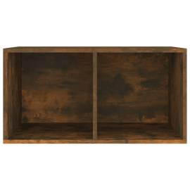Cutie de depozitare viniluri, stejar fumuriu, 71x34x36 cm, lemn, 3 image