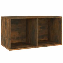 Cutie de depozitare viniluri, stejar fumuriu, 71x34x36 cm, lemn, 2 image