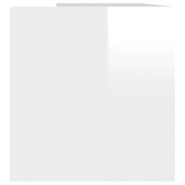 Cutie de depozitare viniluri, alb extralucios, 71x34x36 cm lemn, 4 image