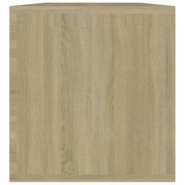 Cutie de depozitare viniluri, stejar sonoma, 71x34x36 cm, lemn, 4 image