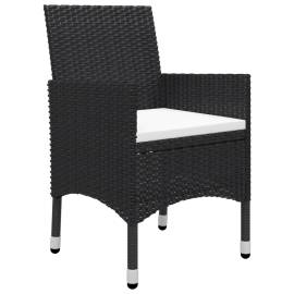 Set mobilier de grădină, 5 piese, negru, 6 image