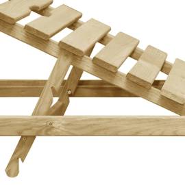 Șezlong, lemn de pin tratat, 5 image