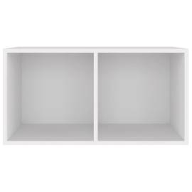 Cutie de depozitare viniluri, alb, 71x34x36 cm, lemn compozit, 3 image