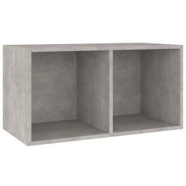 Cutie de depozitare viniluri, gri, 71x34x36 cm, lemn compozit, 2 image