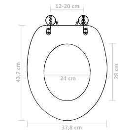Colac wc cu capac, mdf, design savană, 9 image