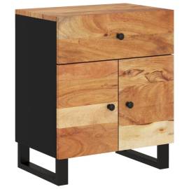 Noptieră, 50x33x60 cm, lemn masiv acacia și lemn prelucrat, 11 image