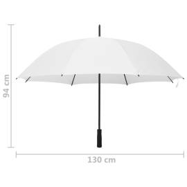 Umbrelă, alb, 130 cm, 6 image