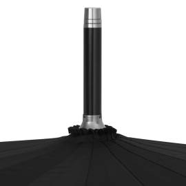 Umbrelă automată, negru, 120 cm, 4 image