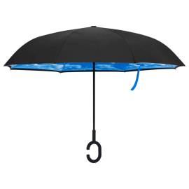 Umbrelă cu mâner în formă de c, negru, 108 cm, 2 image