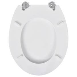 Capac wc, alb, mdf, model simplu, 5 image