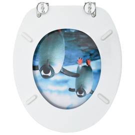 Capac wc, mdf, model pinguini, 6 image