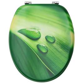 Capac wc, mdf, verde, model picătură de apă, 5 image