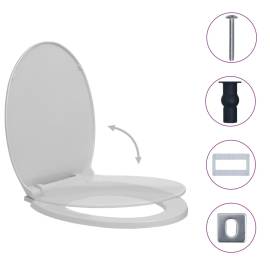 Capac wc cu închidere silențioasă, eliberare rapidă, gri, oval, 2 image