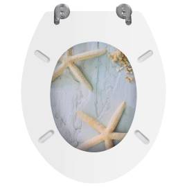 Capace wc, 2 buc., mdf, model stea de mare, 5 image