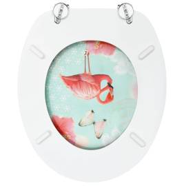 Scaune wc cu capac, 2 buc., mdf, model flamingo, 6 image