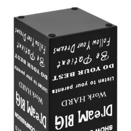 Suport de umbrele, cu text, oțel, negru, 5 image