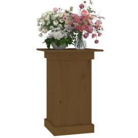 Suport pentru flori, maro miere, 40x40x60 cm, lemn masiv de pin, 4 image