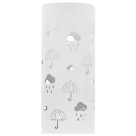 Suport pentru umbrele, imprimeu umbreluțe, oțel, alb, 2 image