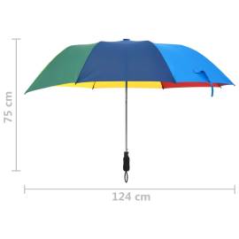 Umbrelă pliabilă automată, multicolor, 124 cm, 6 image