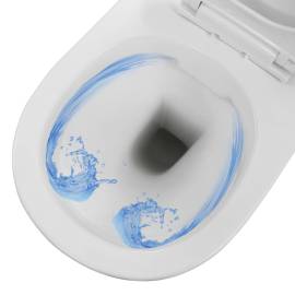 Vas wc suspendat fără ramă, alb, ceramică, 7 image