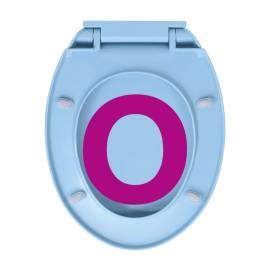 Capac wc închidere silențioasă eliberare rapidă albastru oval, 9 image
