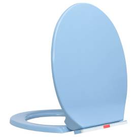 Capac wc închidere silențioasă eliberare rapidă albastru oval, 3 image