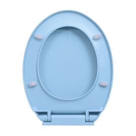 Capac wc închidere silențioasă eliberare rapidă albastru oval, 7 image