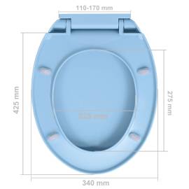 Capac wc închidere silențioasă eliberare rapidă albastru oval, 10 image