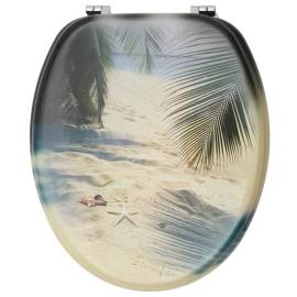 Capac wc, mdf, model plajă, 5 image