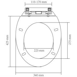 Capac wc cu închidere silențioasă, alb, oval, 8 image