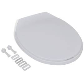Capac wc cu închidere silențioasă, alb, oval, 3 image