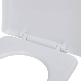 Capac wc cu închidere silențioasă, alb, pătrat, 5 image