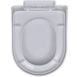Capac wc cu închidere silențioasă, alb, pătrat, 6 image