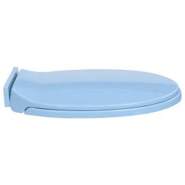 Capac wc cu închidere silențioasă, albastru, oval, 5 image