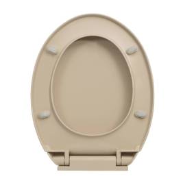 Capac wc cu închidere silențioasă, bej, oval, 6 image