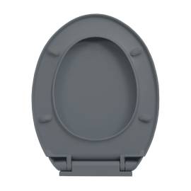 Capac wc cu închidere silențioasă, gri, oval, 6 image