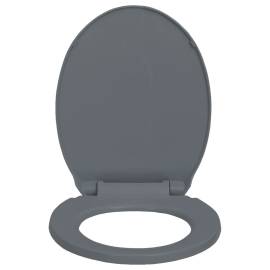 Capac wc cu închidere silențioasă, gri, oval, 5 image