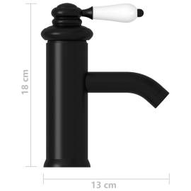 Robinet chiuvetă de baie, negru, 130x180 mm, 5 image