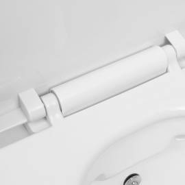 Vas de toaletă suspendat cu rezervor încastrat, alb, ceramică, 10 image