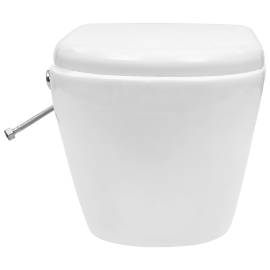 Vas de toaletă suspendat cu rezervor încastrat, alb, ceramică, 7 image
