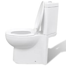Vas toaletă din ceramică, wc baie de colț, alb, 4 image